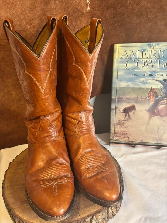 Tony Lama Other - Vintage Tony Lama Cowboy Boots Men’s 10.5 D Brown Leather Made USA Western Ranch